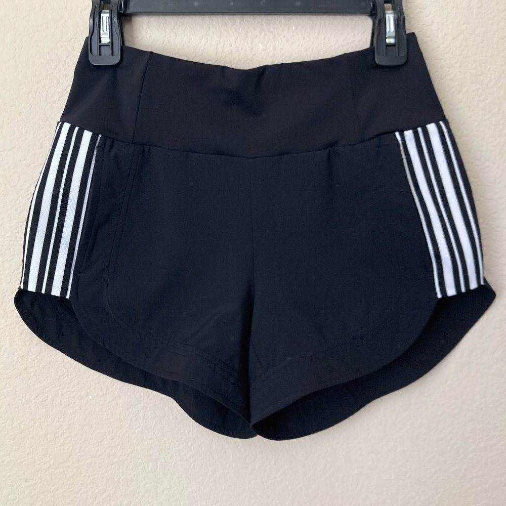 Athleta Ascender Athletic Gym Shorts Side Stripes Running Workout - Picture 2 of 12
